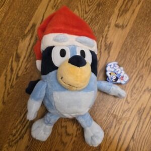 NEW! Bluey Christmas Plush with Santa Hat 12" Tall Stuffed Animal‎ NWT